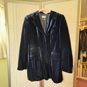 Vintage DKNY Velvet Blue Blazer